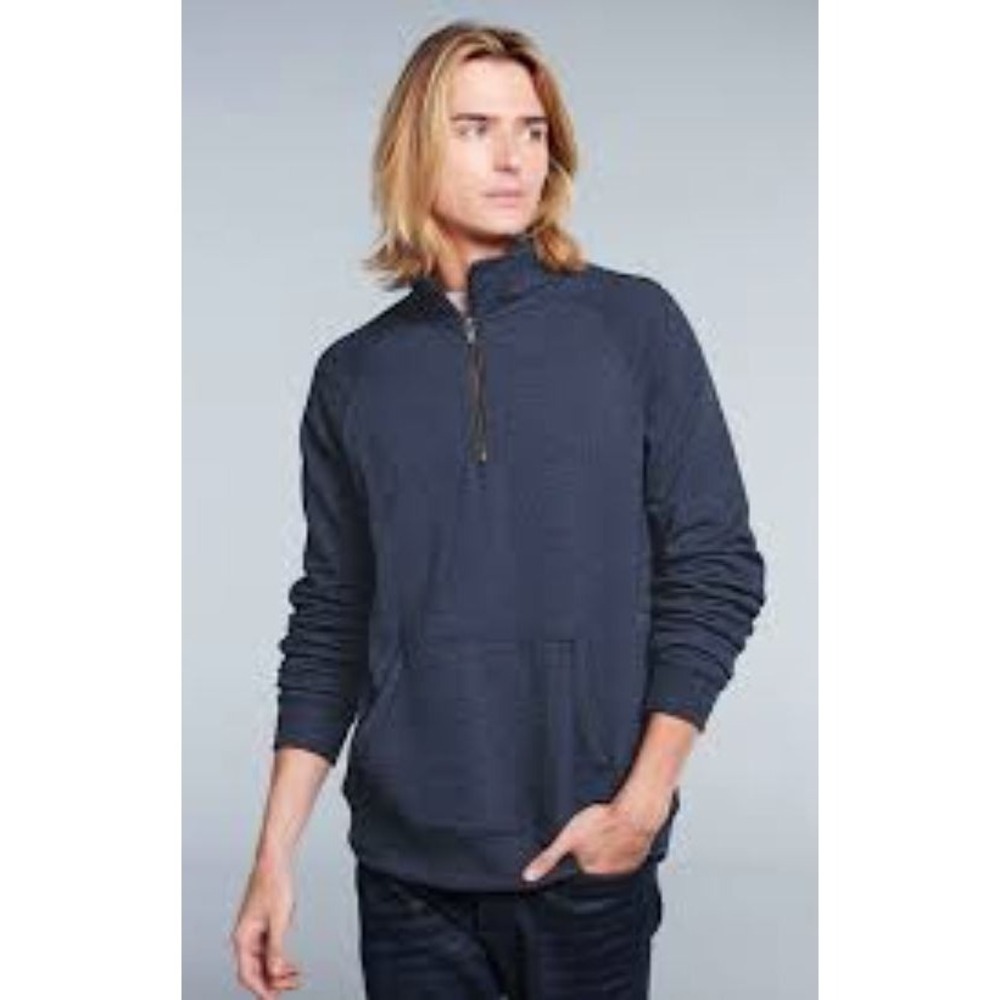 Original Weatherproof Vintage Mens 1/4 Zip Long Sleeve Sunproof Pullover Navy LG